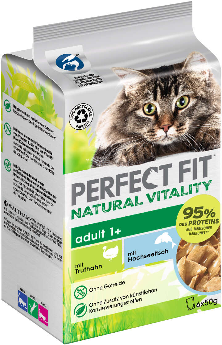 PERFECT FIT Katzen-Nassfutter Natural Vitality Adult 1+ Truth+H-Seef.